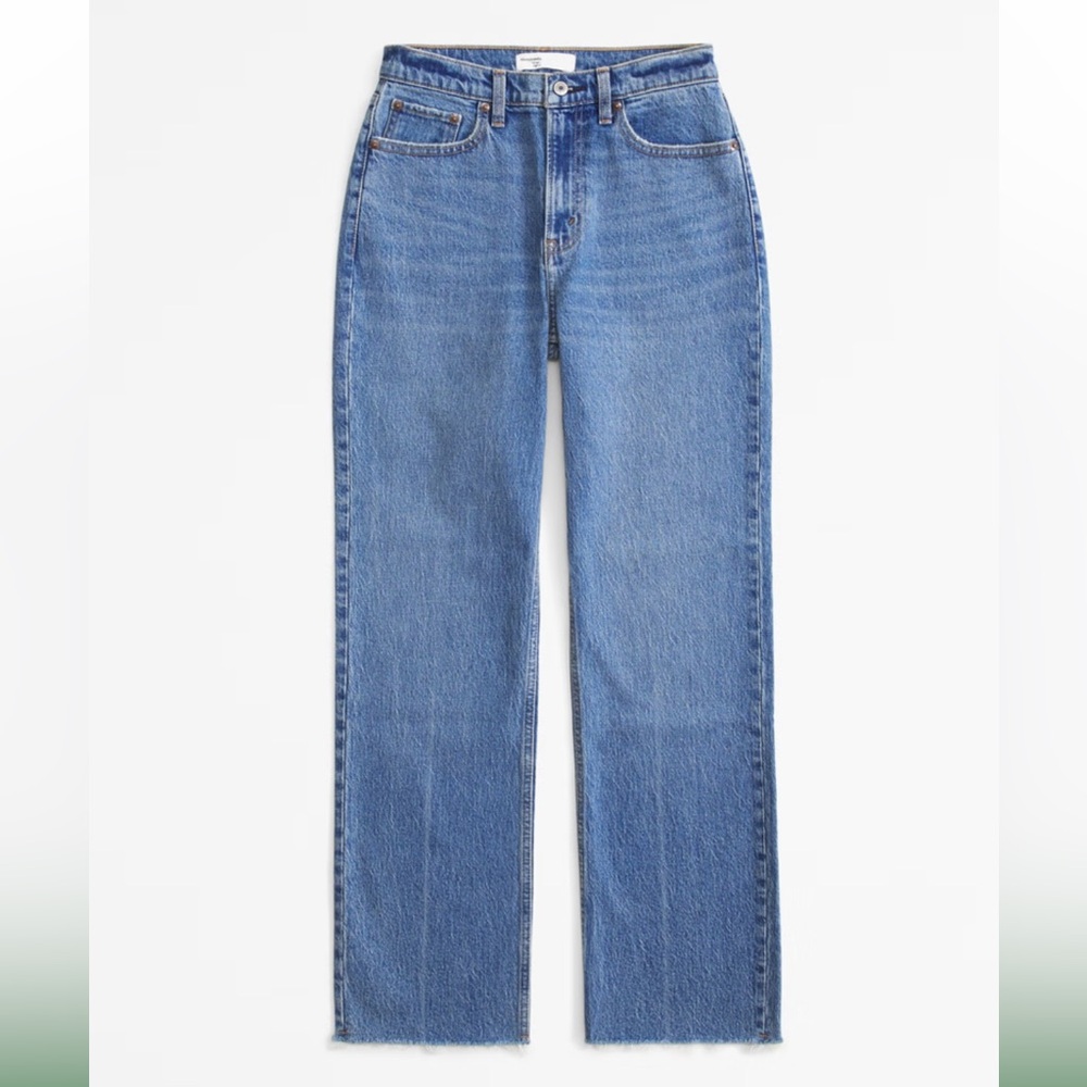 Abercrombie Curve Love Vintage High Rise Straight Jean 32 Regular NWT